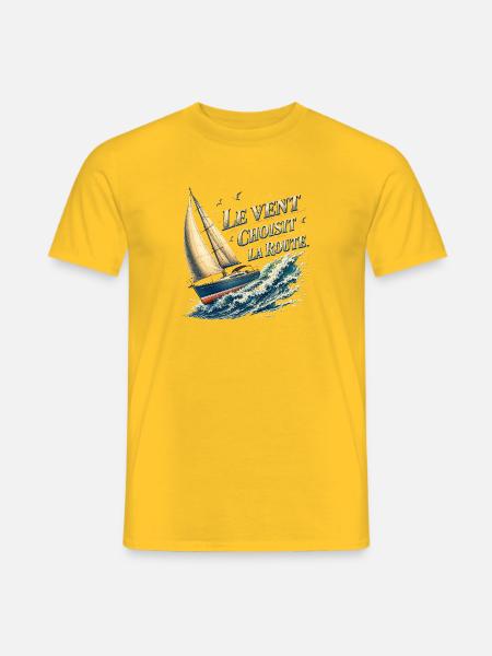 Vent et Voile: Route maritime - T-shirt homme - jaune
