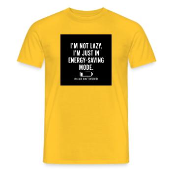 Funny - Men's T-Shirt - yellow - Front - AI Model Male 178 dark (178cm)