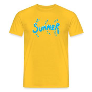 Splish Splash - Männer T-Shirt - Gelb - Vorne - AI Model Male 178 dark (178cm)