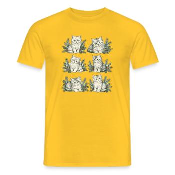 Kätzchennatur - Männer T-Shirt - Gelb - Vorne - AI Model Male 178 dark (178cm)