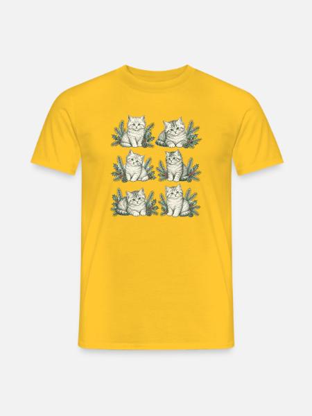 Kätzchennatur - Männer T-Shirt - Gelb