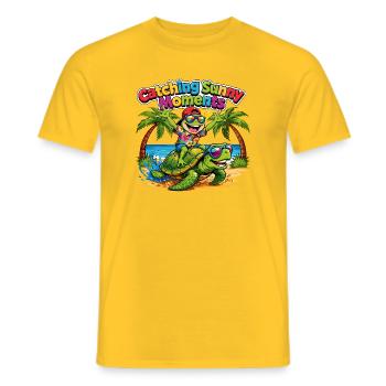 Sunny Moments - Männer T-Shirt - Gelb - Vorne - AI Model Male 178 dark (178cm)