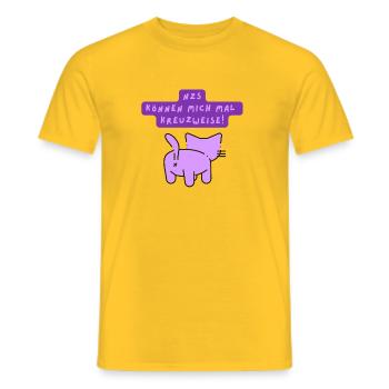 NZS können mich mal kreuzweise! - Männer T-Shirt - Gelb - Vorne - AI Model Male 178 dark (178cm)