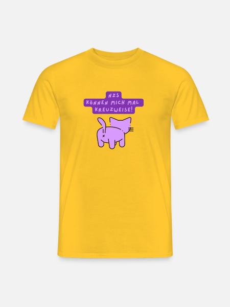 NZS können mich mal kreuzweise! - Männer T-Shirt - Gelb