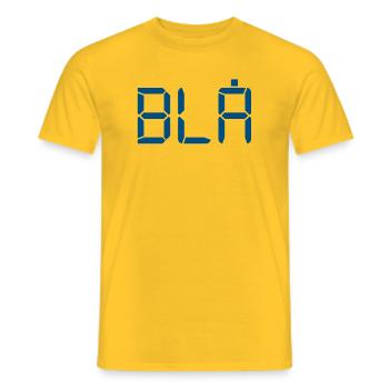 Blau - LCD - Männer T-Shirt - Gelb - Vorne - AI Model Male 178 dark (178cm)
