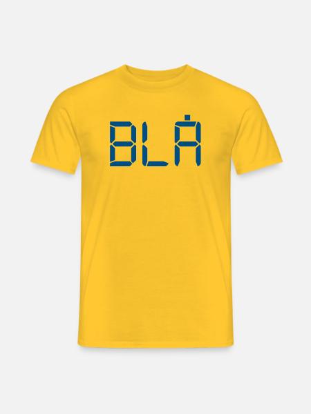 Blue - LCD - Men's T-Shirt - yellow