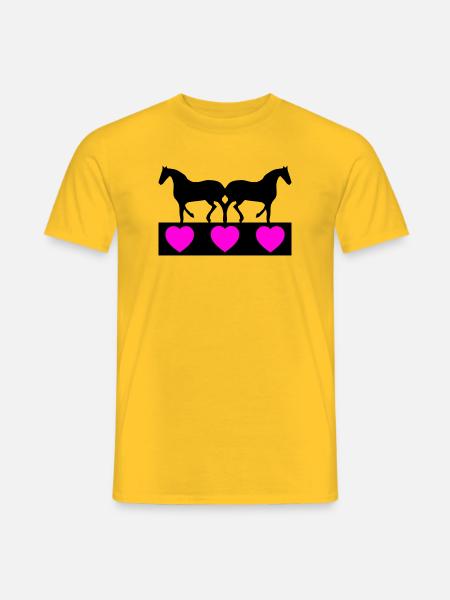Pferde - Männer T-Shirt - Gelb