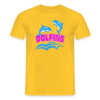 Delfin-Logo - Männer T-Shirt - Gelb - Vorne - AI Model Male 178 dark (178cm)