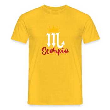 Sternzeichen Skorpion - Männer T-Shirt - Gelb - Vorne - AI Model Male 178 dark (178cm)