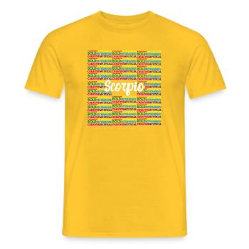 Sternzeichen Skorpion - Männer T-Shirt - Gelb - Vorne - AI Model Male 178 dark (178cm)