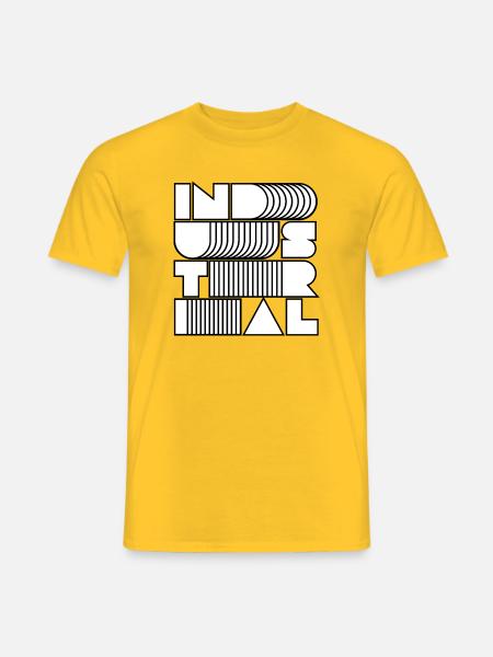 Industrielle Op-Art-Buchstaben - Männer T-Shirt - Gelb