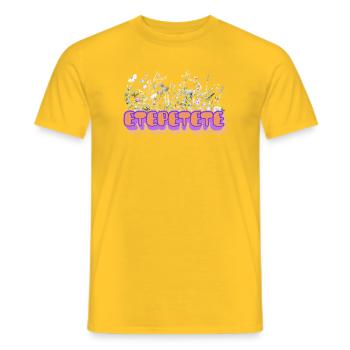 Etepetete Blumen Design - Männer T-Shirt - Gelb - Vorne - AI Model Male 178 dark (178cm)