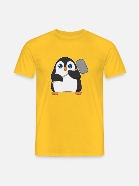 Pinguin Hammer - Männer T-Shirt - Gelb