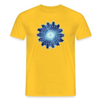 Eisblüte - Mathe Kunst - Men's T-Shirt - yellow - Front - AI Model Male 178 dark (178cm)