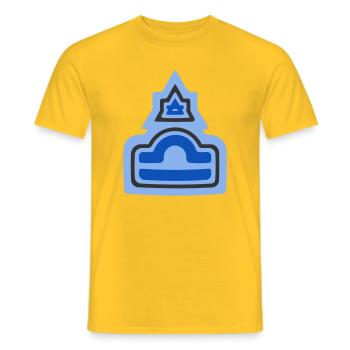 Zodiac Tribal Libra and Air - Men's T-Shirt - yellow - Front - AI Model Male 178 dark (178cm)
