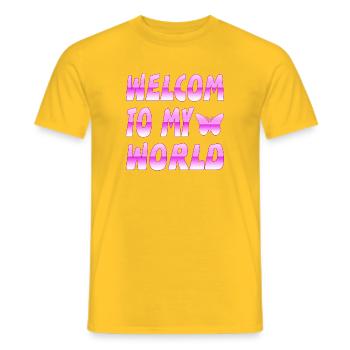 Schmetterlinge - Männer T-Shirt - Gelb - Vorne - AI Model Male 178 dark (178cm)