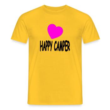 Camper - Männer T-Shirt - Gelb - Vorne - AI Model Male 178 dark (178cm)