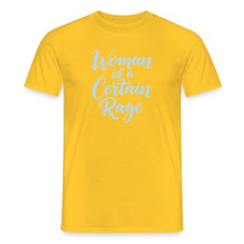 Woman of a Certain Rage Shirt for Strong Women - Men's T-Shirt - yellow - Front - AI Model Male 178 dark (178cm)