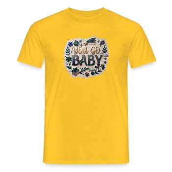 Vas-y, bébé - T-shirt homme - jaune - Devant - AI Model Male 178 dark (178cm)
