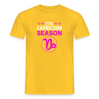 Zodiac sign Capricorn - Men's T-Shirt - yellow - Front - AI Model Male 178 dark (178cm)