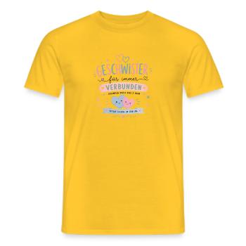 Geschwisterliebe für immer verbunden - Männer T-Shirt - Gelb - Vorne - AI Model Male 178 dark (178cm)
