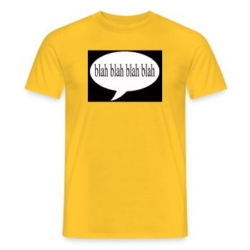 Blah Blah Blah - Men's T-Shirt - yellow - Front - AI Model Male 178 dark (178cm)