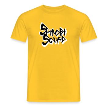5hinobi 5quad logo - Men's T-Shirt - yellow - Front - AI Model Male 178 dark (178cm)