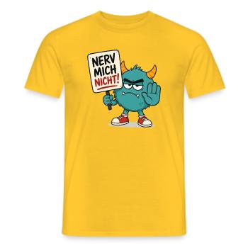 Nerv mich nicht Monster - Männer T-Shirt - Gelb - Vorne - AI Model Male 178 dark (178cm)