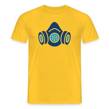 Gas Mask Protection Safety Icon - Men's T-Shirt - yellow - Front - AI Model Male 178 dark (178cm)