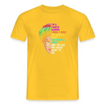 Zodiac sign Cancer - Men's T-Shirt - yellow - Front - AI Model Male 178 dark (178cm)