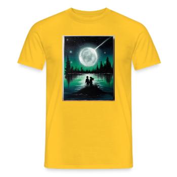 Moon - Men's T-Shirt - yellow - Front - AI Model Male 178 dark (178cm)