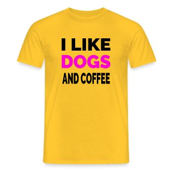 canine - Men's T-Shirt - yellow - Front - AI Model Male 178 dark (178cm)
