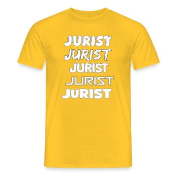 Occupation Lawyer - Men's T-Shirt - yellow - Front - AI Model Male 178 dark (178cm)