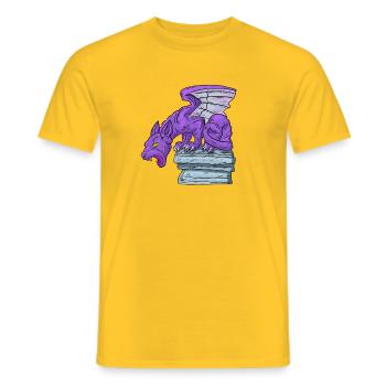 Gargouille Violette - T-shirt homme - jaune - Devant - AI Model Male 178 dark (178cm)