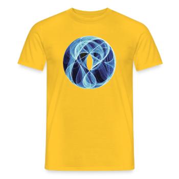 Eisportal – Mathe-Kunst - Men's T-Shirt - yellow - Front - AI Model Male 178 dark (178cm)