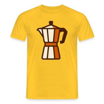 Espresso Maker Coffee Icon - Men's T-Shirt - yellow - Front - AI Model Male 178 dark (178cm)