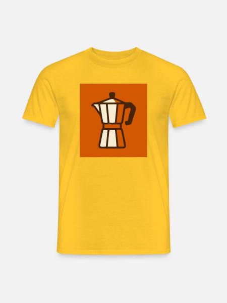 Espresso Maker Coffee Logo - Men's T-Shirt - yellow