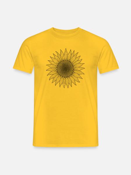 Sonnenblume Boho - Männer T-Shirt - Gelb