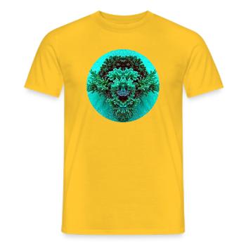 Danse corail en turquoise néon - T-shirt homme - jaune - Devant - AI Model Male 178 dark (178cm)