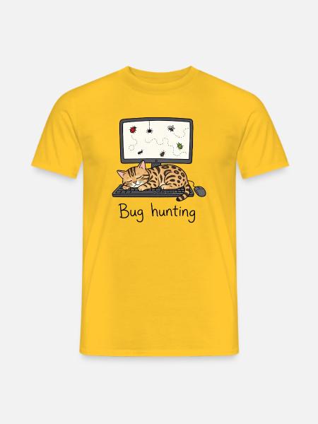 Bengal Cat IT & Programmer Humor - Men's T-Shirt - yellow