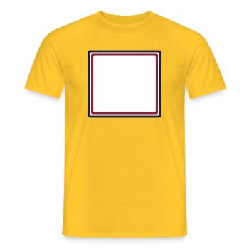 Empty Frame Frame - Add Your Own Text Design - Men's T-Shirt - yellow - Front - AI Model Male 178 dark (178cm)