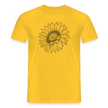 Sunflower Boho - Men's T-Shirt - yellow - Front - AI Model Male 178 dark (178cm)