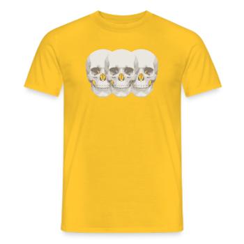 neoklassische Schädel - Männer T-Shirt - Gelb - Vorne - AI Model Male 178 dark (178cm)