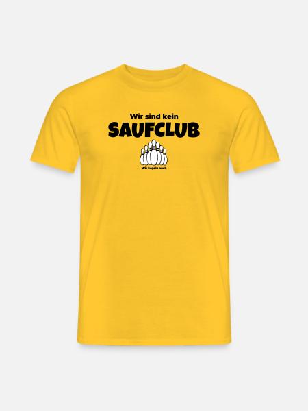 Wir sind kein Saufclub – Wir kegeln auch - Männer T-Shirt - Gelb