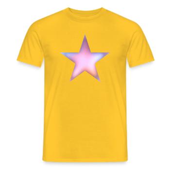 Star - Men's T-Shirt - yellow - Front - AI Model Male 178 dark (178cm)