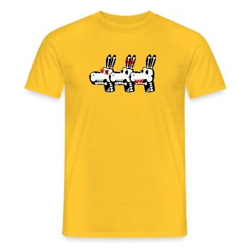 Ânes aux Trois Os - T-shirt homme - jaune - Devant - AI Model Male 178 dark (178cm)