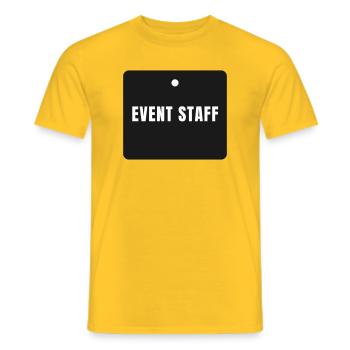 Event Staff Badge - Personal Veranstaltung - Männer T-Shirt - Gelb - Vorne - AI Model Male 178 dark (178cm)