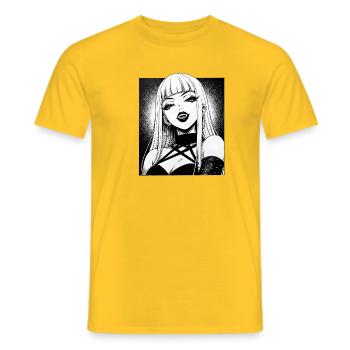 Contour Diva Gothique - T-shirt homme - jaune - Devant - AI Model Male 178 dark (178cm)