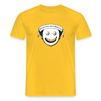 Du bist nicht du, wenn du Hunger hast - Männer T-Shirt - Gelb - Vorne - AI Model Male 178 dark (178cm)