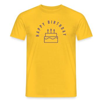 ALLES GUTE ZUM GEBURTSTAG. ALLES GUTE ZUM GEBURTSTAG. JAHRESTAG. - Männer T-Shirt - Gelb - Vorne - AI Model Male 178 dark (178cm)